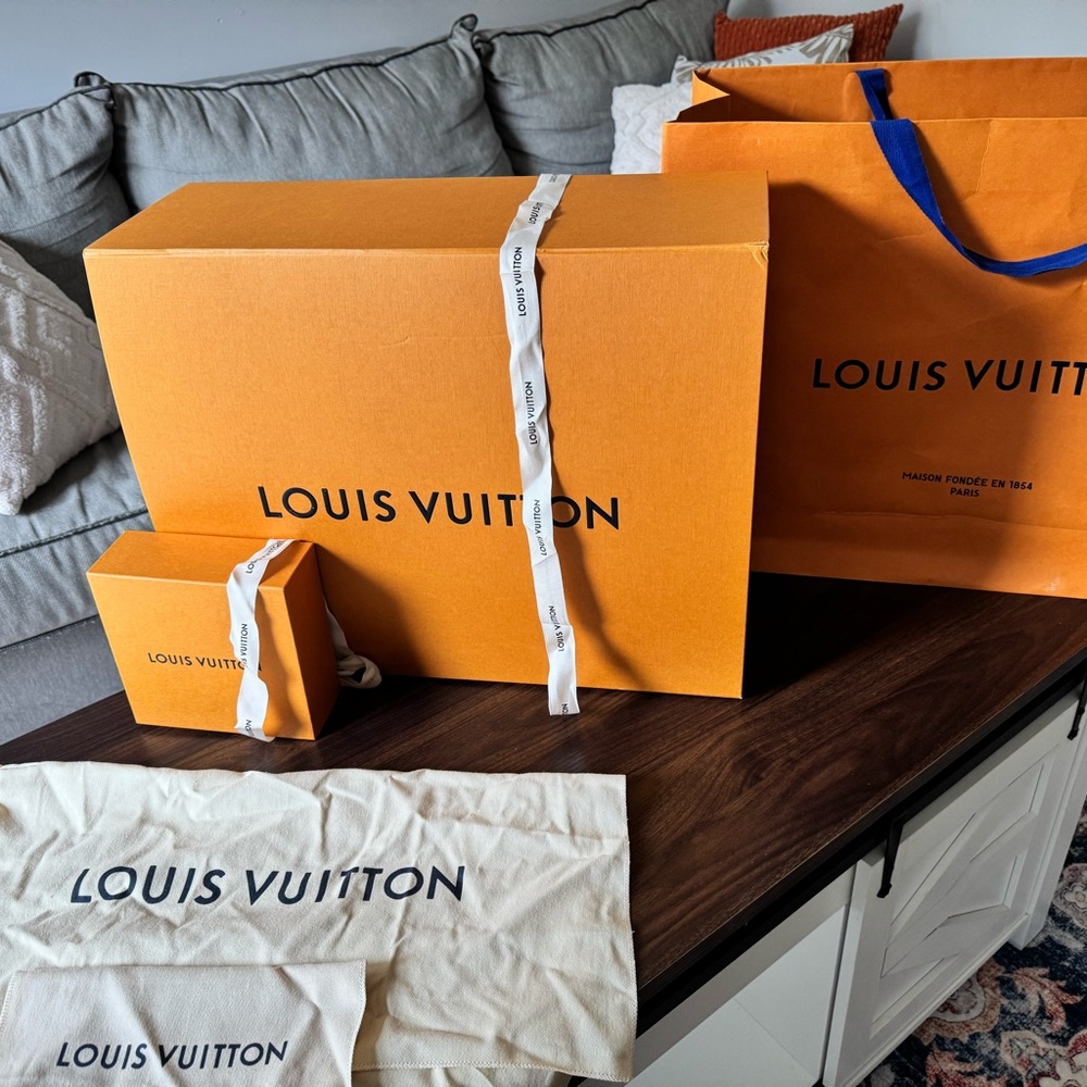 Louis Vuitton Signature Orange Box with Cream Dust Bag